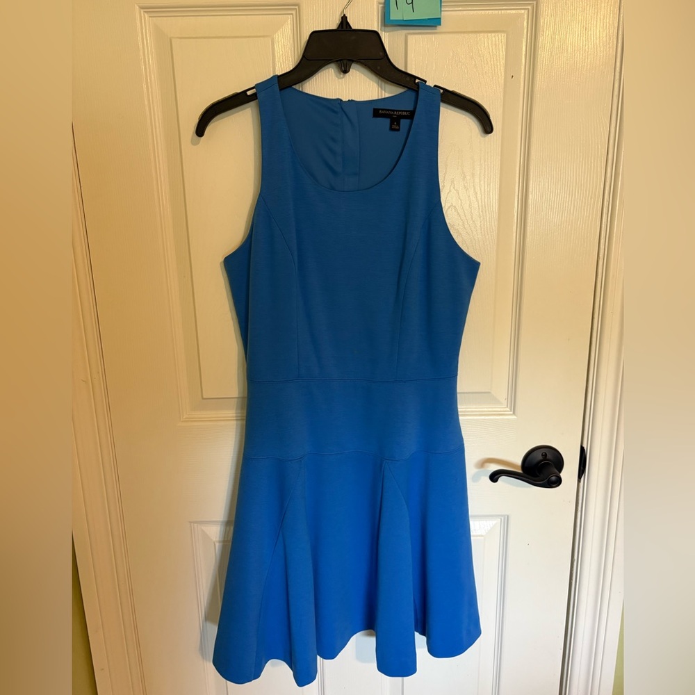 Banana Republic Blue A-Line Midi Dress Women’s size 6